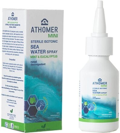 ATHOMER seawater nasal spray mini mint & eucalyptus 35ml