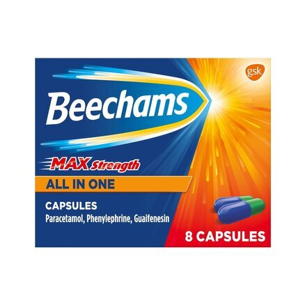 BEECHAMS ALL-IN-ONE max capsules 100mg/500mg/6.1mg  8