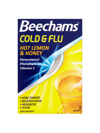 BEECHAMS cold & flu sachets hot lemon & honey 40mg/600mg/10mg  5