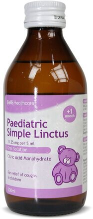 BELL'S OTC medicines cough & cold remedies paediatric simple linctus 31.25mg/5ml 200ml