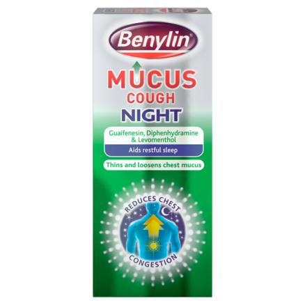 BENYLIN mucus cough night 14mg/100mg/1.1mg 150ml