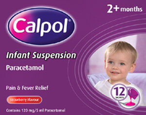 CALPOL infant suspension sachets 120mg 5ml 12