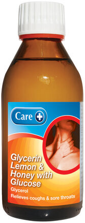 CARE OTC medicines cough & cold glycerin, lemon, honey 200ml
