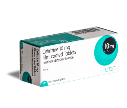 Cetirizine 10mg  30 Tablets