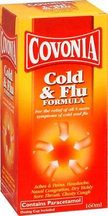 COVONIA cold & flu formula 3mg/200mg/1000mg/12.18mg 160ml