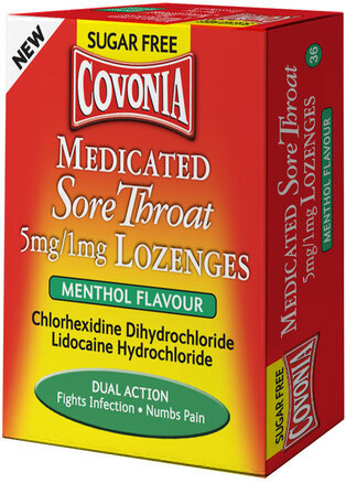 COVONIA medicated lozenges menthol 5mg/1mg  36