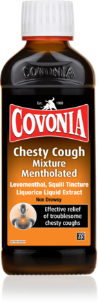 COVONIA menthol cough mixture expectorant 0.125ml/4mg/0.6ml 150ml
