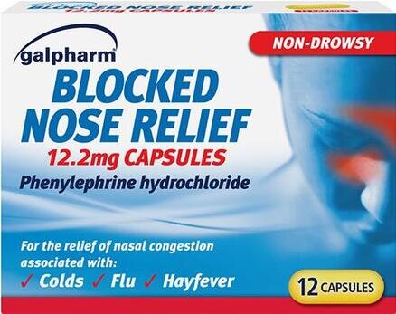 GALPHARM blocked nose relief capsules 12.2mg  12