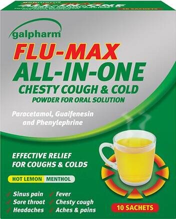 GALPHARM Flu Max all-in-one sachets /1000mg  10