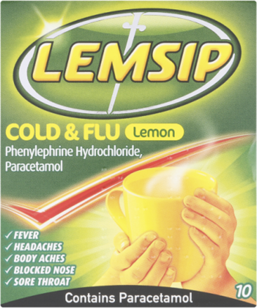LEMSIP cold & flu sachets lemon 650mg/10mg  10