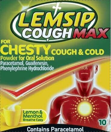 LEMSIP MAX chesty cough hot lemon & menthol sachets 200mg/1000mg/12.2mg  10