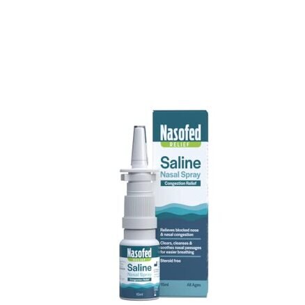 NASOFED saline nasal spray for relief of cold & flu 0.9% 100ml