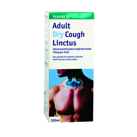 NUMARK OTC medicines coughs adult dry linctus 10mg/5ml 200ml