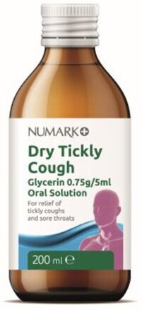 NUMARK OTC medicines coughs dry tickly 750mg/5ml 200ml