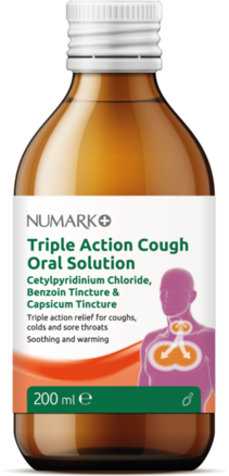 NUMARK OTC medicines coughs triple action cough oral solution 0.083ml/0.022ml/1.5mg 200ml
