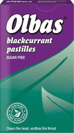 OLBAS blackcurrant pastilles s/f 40g