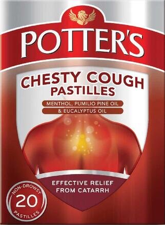 POTTERS pastilles chesty cough  20