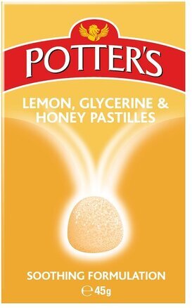 POTTERS pastilles lemon, glycerine & honey 45g