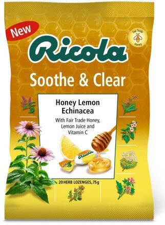 RICOLA soothe & clear honey, lemon & echinacea 75g