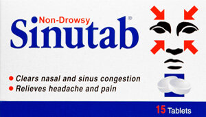 SINUTAB non-drowsy tablets 500mg/30mg  15