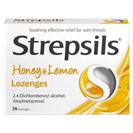 STREPSILS honey & lemon lozenges 0.6mg/1.2mg  36