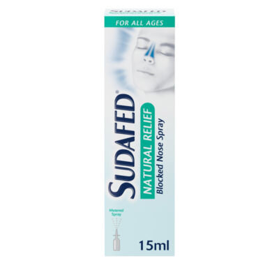 SUDAFED blocked nose natural relief nasal spray 15ml