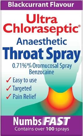 ULTRA CHLORASEPTIC anaesthetic throat spray blackcurrant 0.71% 15ml