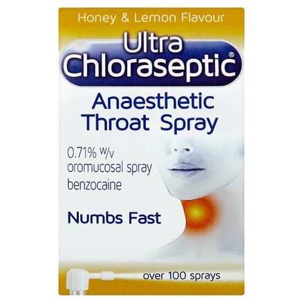 ULTRA CHLORASEPTIC anaesthetic throat spray honey & lemon 0.71% 15ml